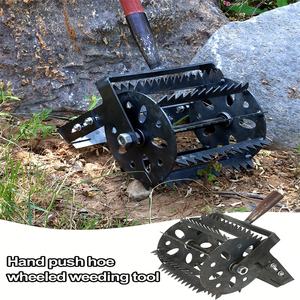 Handgeführtes Jätgerät auf Rädern, Manganstahl, gezahntes Rad mit breiter Klinge für Garten, Einfahrt und Gehweg zum Jäten - Product Image 2