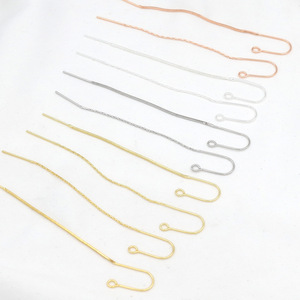 ต่างหูรูปตัวยู ชุบทอง 14K 18K ทองแดง สำหรับทำเครื่องประดับ DIY รุ่น A59 - Product Image 1