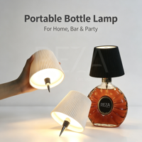 Lampe de table sans fil à LED pour bouteille de vin, rechargeable, à intensité variable par toucher, pour hôtels, bars, pubs, restaurants