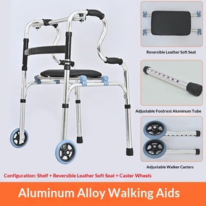 Stainless Steel <b>Walker</b> Aid for <b>Elderly</b> AntiSlip Walking Mobility Aid for Seniors Patients - Product Image 5