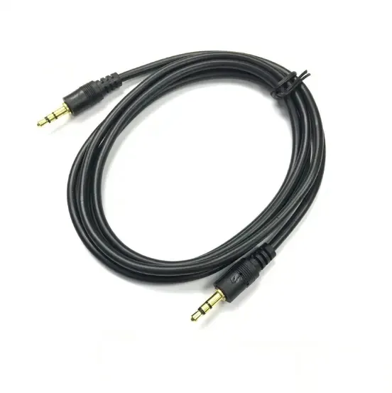 1.5m 3.5mm to 3.5mm black audio cable with high quality and low price