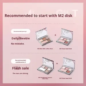 Paleta de sombras de ojos de cinco colores VEECCI Dream para principiantes, maquillaje con brillo, destellos perlados, brillo mate, color tierra - Product Image 3