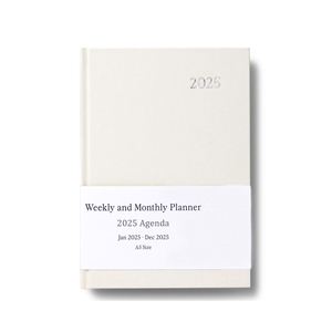 MY MOON PIE Weekly <b>Monthly</b> Leather Printed <b>Planner</b> Custom Logo A5 Size January-December Linen Hardcover 2025 Agenda for Office - Product Image 1
