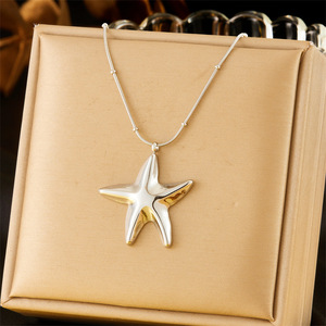 Starfish Pendant Necklace Gold Plated Stainless Steel Snake Chain Unisex Everyday Wear - Product Image 4