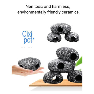 Aquariumdecoratie Keramische Stenen Evacuatie Grot <span class=keywords><strong>Aquarium</strong></span> Landschap Vissen En Garnalen Kweektank - Product Image 4