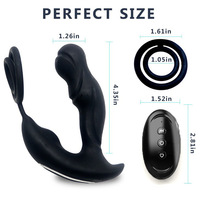 Masseur de prostate à double anneau, plug anal vibrant SM, jouet sexuel pour hommes et femmes, jouet sexuel pour la zone arrière, télécommande, outil sexuel