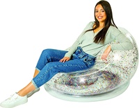 Chaise gonflable Waterhan multicolore moderne, élégante, pliable, portable, imperméable, en PVC écologique pour la fête de la petite amie