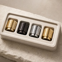 Bouchon de flacon de parfum en Zamak texturé évasé de 4 mm avec paillettes, antidérapant, à relief ciselé, fermeture à sertir pour emballage de liquides cosmétiques