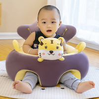 Nouveau style de siège de chaise de canapé pliable mignon en peluche pour enfants, meubles de jeu d'apprentissage de dessin animé, chaise assise pour bébé, vente en gros