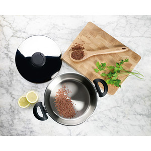 Pentola con coperchio in acciaio inox da 20 cm per uso su piano cottura - Product Image 2