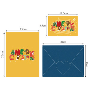 Tarjeta de Felicitación Navideña Personalizada al por Mayor, Tarjeta de Felicitación 3D con Diseño de Dibujos Animados, Nueva Tarjeta de Felicitación Navideña Pop-up 2026 con Sobre - Product Image 5
