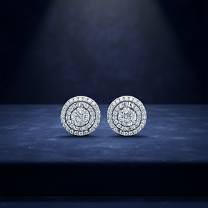 Boucles d'oreilles en diamant Tiffany & Co. en or blanc, taille brillant ronde, couleur G, naturelles, classiques, bijoux de mariage pour femmes - Product Image 2