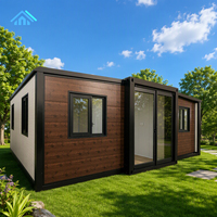 Casa Contenedor de Acero Prefabricada Gris Moderna, Expandible, con Cocina Completa y Baño, Casa Modular de Lujo, Mini Casa, Almacén, ADU para Patio Trasero en EE. UU.