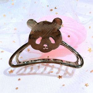 Pinza <span class=keywords><strong>de</strong></span> Pelo Metálica Rectangular Personalizada con Diseño Hueco para Mujer, Venta Caliente - Product Image 5