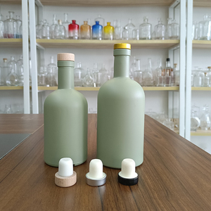 Étiquettes personnalisées, bouteilles en verre mat vert bleu <span class=keywords><strong>rose</strong></span> noir, huiles, spiritueux, boissons, olives, bouteille de bière unique de 500 ml - Product Image 2