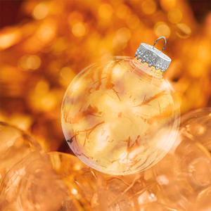 하이 퀄리티 6cm/8cm/10cm 실버 투명 플라스틱 수제 1 색 인쇄 원형 크리스마스 트리 장식 공 공장 - Product Image 6