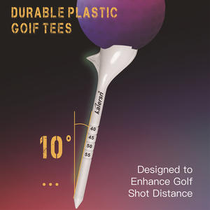 Passen Durable 10 °   Tee de Golf de Madera de 83 mm de Longitud con Escala, Logotipo Personalizado, en Caja - Product Image 6