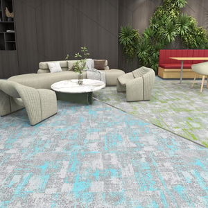 Factory Custom Abstract Printed Modular Carpet Tile Commercial Office Lobby Square Carpet Tile - Product Image 1