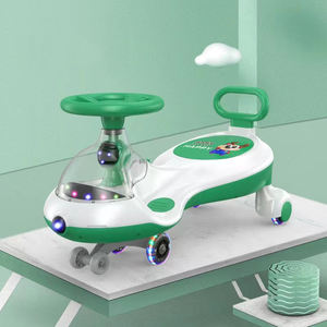 PU flash muet roues, lumières musicales, double decker corps bébé balançoire voiture - Product Image 3