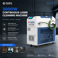 Machine de nettoyage au laser à fibre à ondes continues de 3000 W, portable, pour la décapage de la rouille tenace et le nettoyage des surfaces