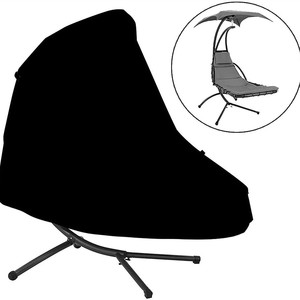 Lounge <b>Chair</b> <b>Cover</b> 185x117x198cm Oxford Cloth Water Resistant Black Outdoor Protective <b>Cover</b> <b>For</b> Hanging <b>Recliner</b> Patio Use - Product Image 1