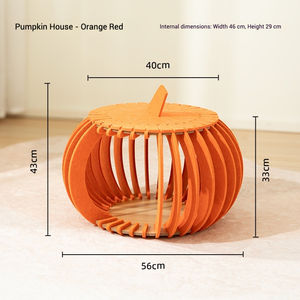 Cama para Mascotas de Fieltro de Calabaza, Ecológica, Cómoda, Transpirable, Moderna, Portátil, para Perros y Gatos, para Sala de Estar - Product Image 6