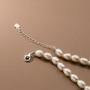 Collar de Plata de Ley S925 con Perla y Mariposa, Estilo Fresco y Dulce con Diseño de Plata Rota - Y01440 - Product Image 5