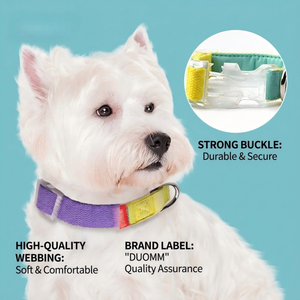 YG-219 통기성 컬러풀 캔버스 애완동물 목걸이 폴리에스터 코튼 소재 고양이 및 개용 패션 스타일 - Product Image 6