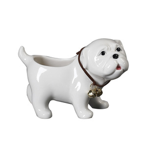 Pot de fleurs en céramique créatif avec un design mignon de chien <span class=keywords><strong>Shar</strong></span> <span class=keywords><strong>Pei</strong></span>, durable pour les plantes succulentes et les plantes - Product Image 5