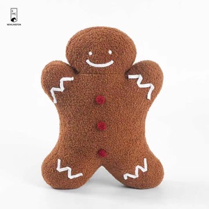 Décoration de Noël, adorable poupée en pain d'épices fille et garçon, décoration de Noël, <span class=keywords><strong>maison</strong></span> en pain d'épices, coussin décoratif - Product Image 2