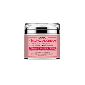 Creme de clareamento facial 4 em 1 para cuidados com a pele, vitamina C e anti-idade, matizante de pigmentação facial, creme removedor de manchas escuras, OEM