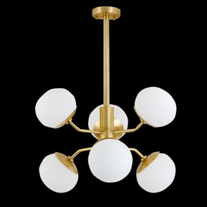 <span class=keywords><strong>Lampadario</strong></span> a sfera in vetro smerigliato bianco lampada a sospensione Post-moderna a 6 <span class=keywords><strong>sfere</strong></span> con materiale in ottone dal produttore cinese - Product Image 6