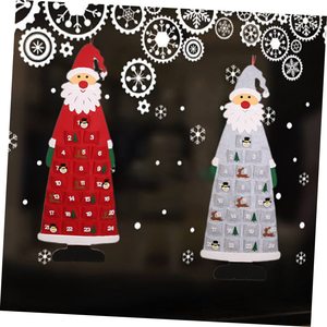Santa Christmas <strong>Advent</strong> <strong>Calendar</strong> 3D <strong>Felt</strong> Hanging 24 Days Countdown <strong>Calendar</strong> with Gift Pocket Xmas Holiday Wall Door Decoration - Product Image 4