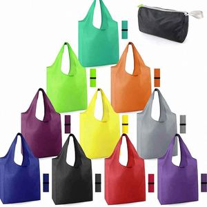 Bolsas de Compras Plegables Personalizadas al por Mayor con Logotipo, Estilo Clásico, Impermeables, Impresas con Serigrafía, de Tela Oxford 420D, Ecológicas - Product Image 5