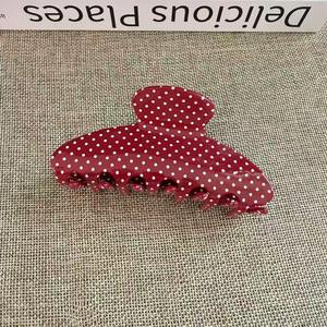 Nuovo commercio all'ingrosso di moda Plaid acetato capelli artiglio clip per le donne da donna capo tornante semplice dolce capelli di squalo pinze artiglio regalo - Product Image 5