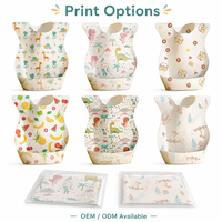 Bavoirs jetables imperméables anti-fuites pour bébé avec poche de récupération, emballés individuellement, portables pour l'alimentation, les voyages et l'usage quotidien