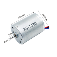 Moteur sans balais à aimant permanent 3V 6V 7.4V 12V 24V CC pour tondeuses à cheveux, avec driver intégré 2430, faible bruit et vitesse de 6000 tr/min, pour appareils électroménagers