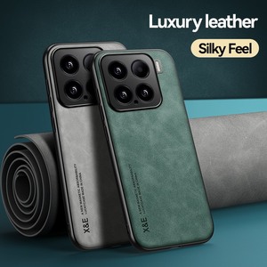 Coque arrière magnétique en cuir PU mat pour Xiaomi 15S 15T 15 14 13 12 12S Pro Ultra <span class=keywords><strong>Lite</strong></span> 12X Soft Bumper With Metal Plate - Product Image 3