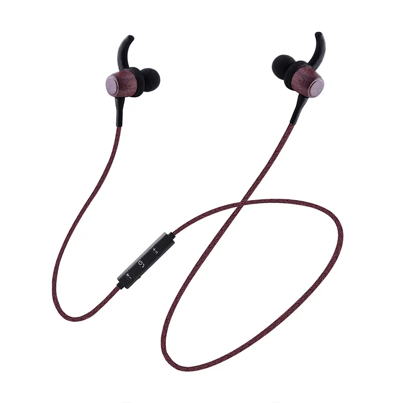 Headset Earbuds Wireless Bt Headphone Bass Line Control Wired Earphones Earbuds Sweatproof Wireless Neckband For Sports