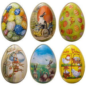 イースターデコレーションイースターブリキの卵収納ボックス鉄の卵キャンディーボックスウサギの卵デコレーション - Product Image 2