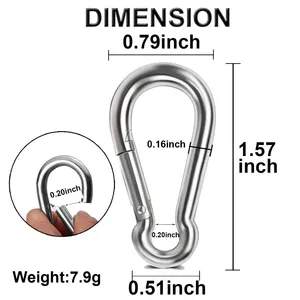 Direktverkauf ab Werk Großhandel Multifunktionale Metall-Federschnallen für Taschen und Karabiner - Product Image 6