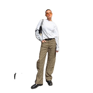 Nuovi Pantaloni Casual da <span class=keywords><strong>Donna</strong></span> in Stile Americano a Quadri, Design in Piccole Serie, Comodi e Snellenti - Product Image 1