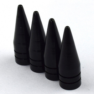 Tapas de válvula de aleación de aluminio para neumáticos de coche, 1 juego, 7 colores, diseño puntiagudo, cubierta de válvula sin cámara, piezas automotrices - Product Image 2