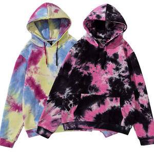 OEM personalizado Tie Dye sudaderas con capucha de los hombres Tiedye personalizado pesado Tye Dye Sudadera con capucha de gran tamaño ropa teñida sudaderas con capucha para la venta - Product Image 1