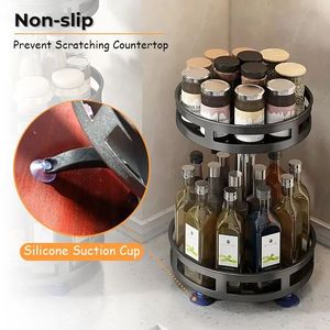 Moderno Portaspezie Girevole Multifunzione a 1/2/3 Ripiani Regolabile in <span class=keywords><strong>Acciaio</strong></span> al Carbonio per <span class=keywords><strong>Cucina</strong></span> - Product Image 5