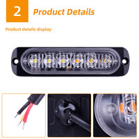 Accesorios para Automóviles, Luces Estroboscópicas de Advertencia LED de 6smd para Camiones, Luces Intermitentes Laterales para Camiones, SUV, Camionetas, Súper Brillantes