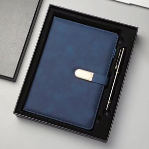 Set de Regalo de Cuaderno de Negocios Personalizado, Agenda A5, Cuaderno de Cuero PU al por Mayor, Diario de Lujo Personalizado con Bolígrafo de Regalo, Diario con Encuadernación Cosida - Product Image 6