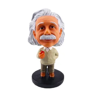 Customized Resin Famous People Figurine Decorative Custom Bobblehead Einstein Bobble Head Dolls Office Desktop Decoration