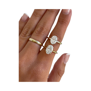 แหวนแต่งงานทรงวงรีเงินแท้ 925 ยี่ห้อ J&C ประดับเพชร HPHT CVD ขนาด 1 กะรัต ได้รับการรับรองจาก IGI สำหรับผู้หญิง - Product Image 4