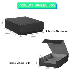 Boîte de rangement pour cartes FX Large Card Deck Box, capacité de 3000+ cartes à collectionner, 4 rangées, compatible avec les cartes Commander Magic the Gathering - Product Image 2